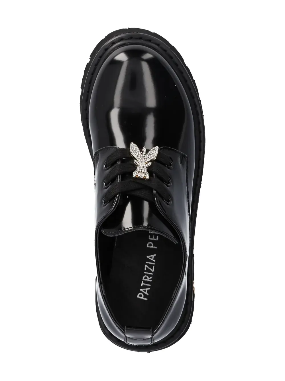 Patrizia Pepe girl lace-up loafers Black