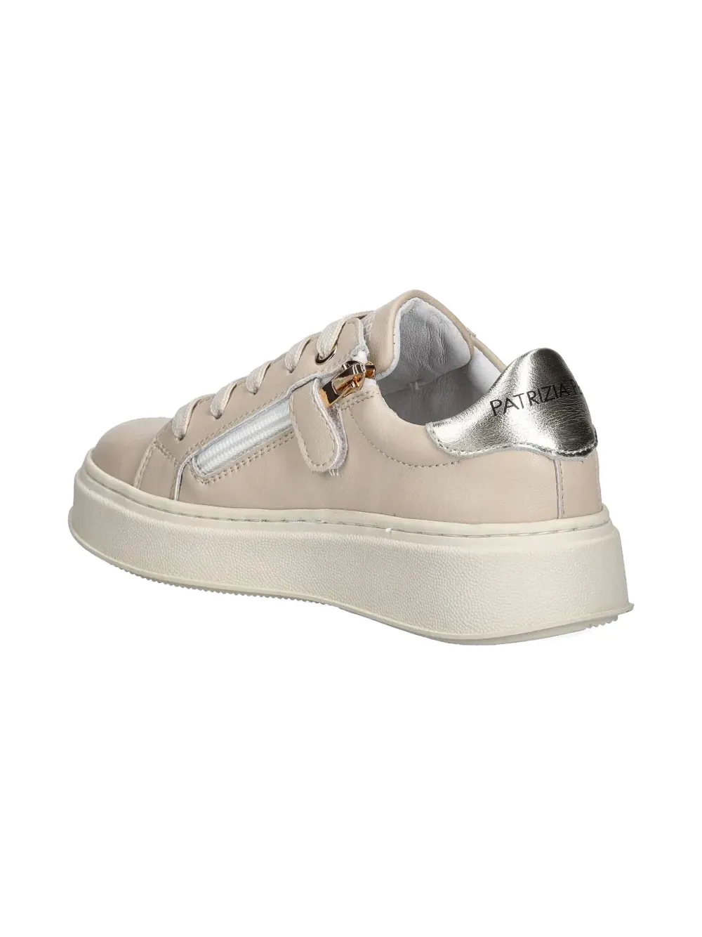 Patrizia Pepe girl leather sneakers Neutrals