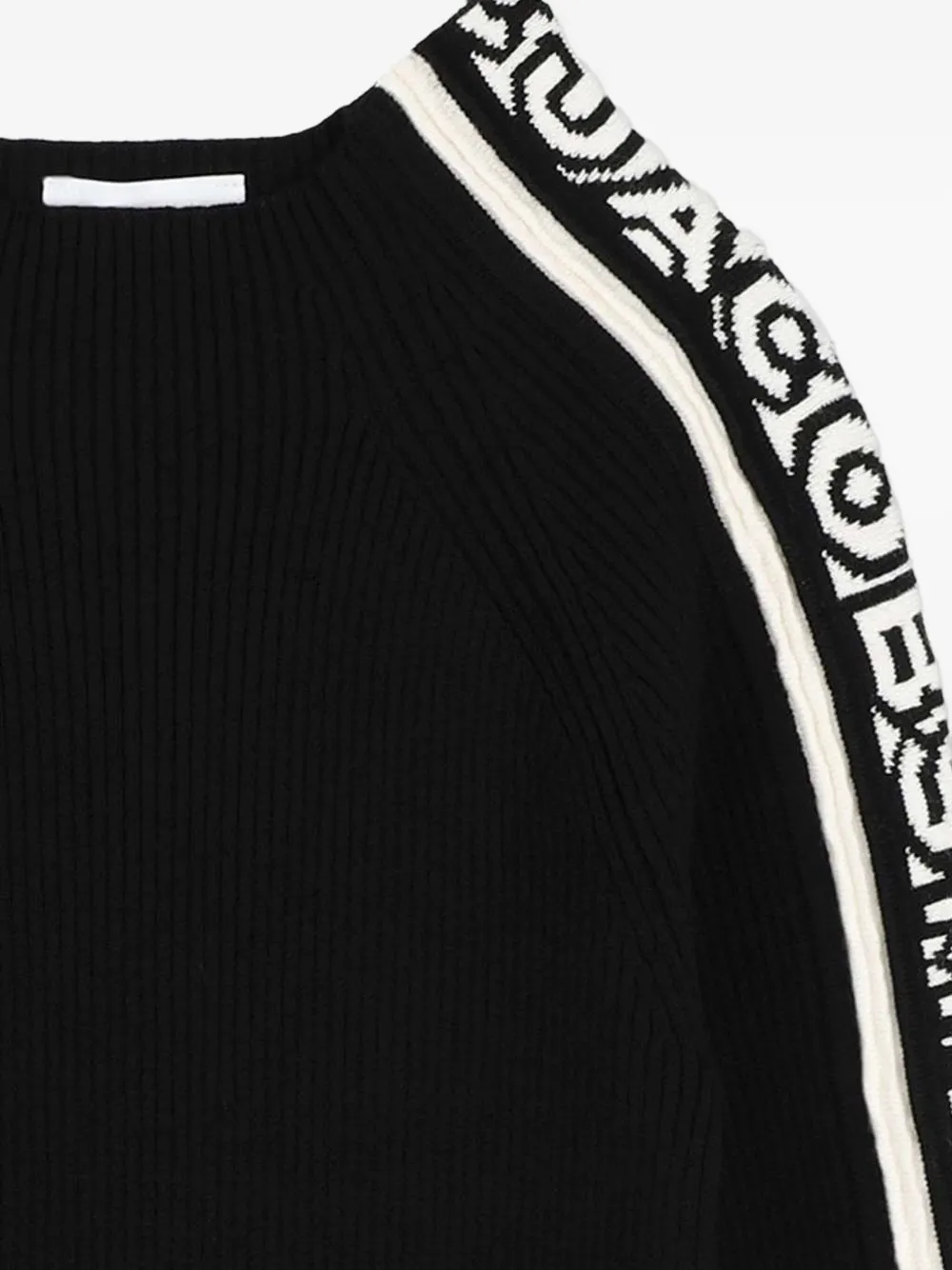 Marc Jacobs Kids Jurk met intarsia logo Zwart