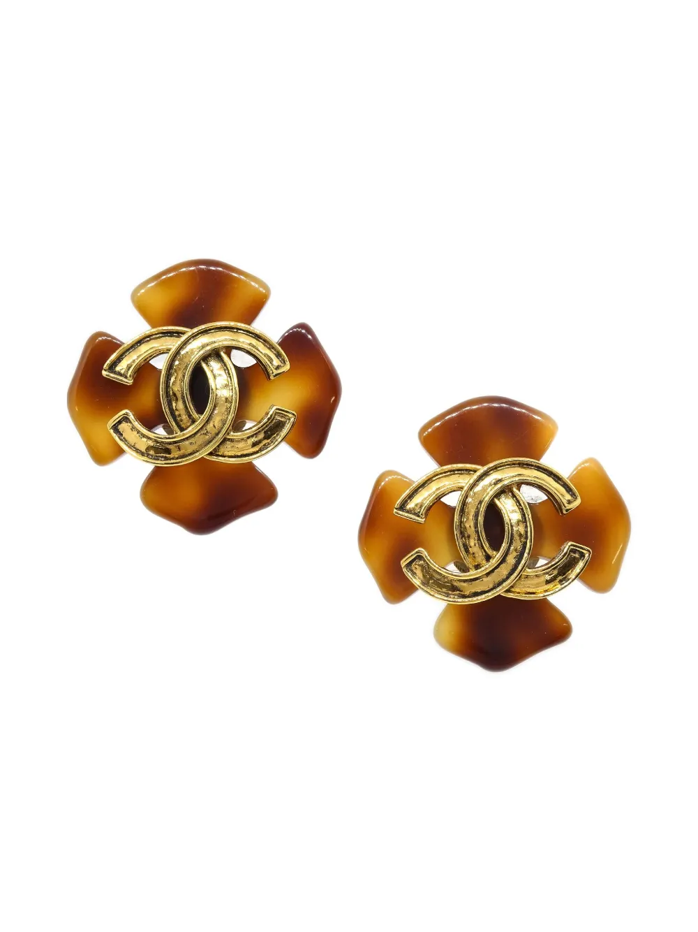 CHANEL Pre-Owned 1994 CC clip-on earrings | Gold | Image 1