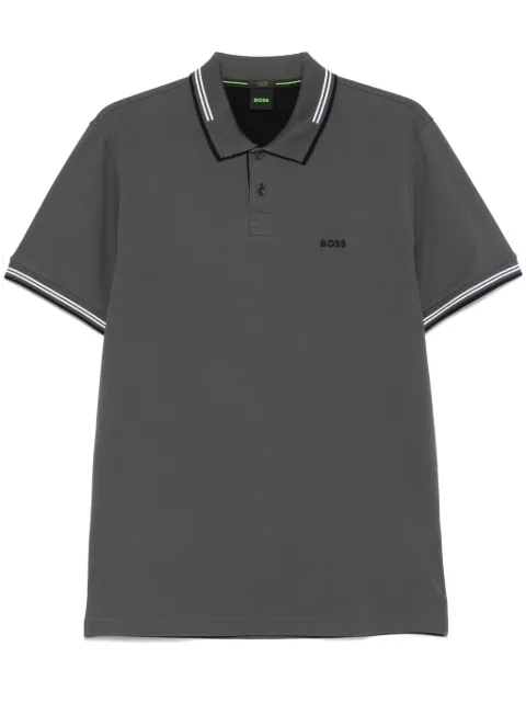 BOSS rubberised-logo polo shirt