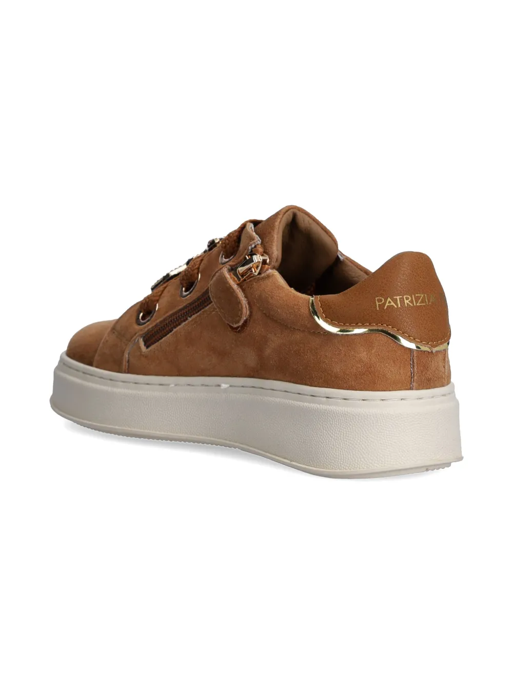Patrizia Pepe girl suede sneakers Brown