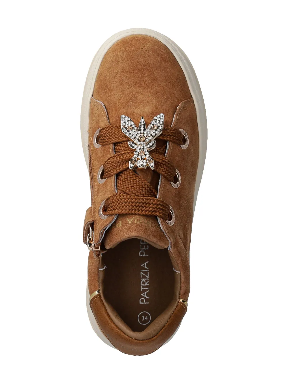 Patrizia Pepe girl suede sneakers Brown