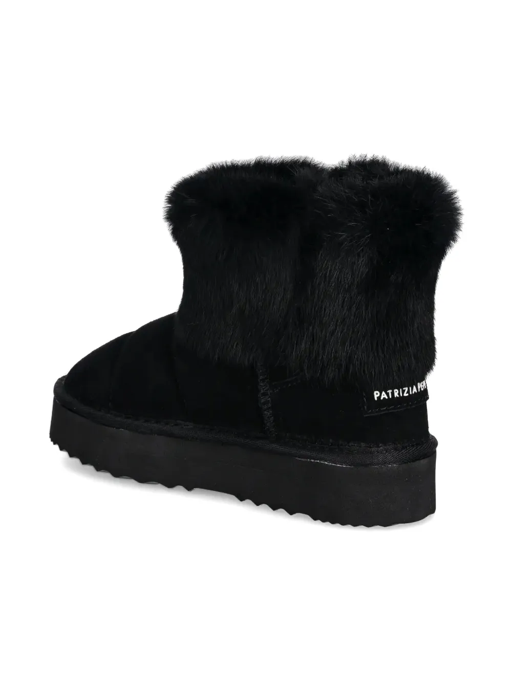 Patrizia Pepe girl faux-fur trim boots Black