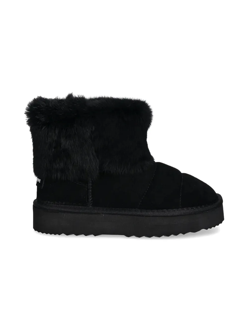 Patrizia Pepe girl faux-fur trim boots Black