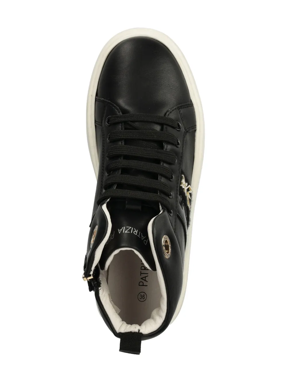 Patrizia Pepe girl leather sneakers Black