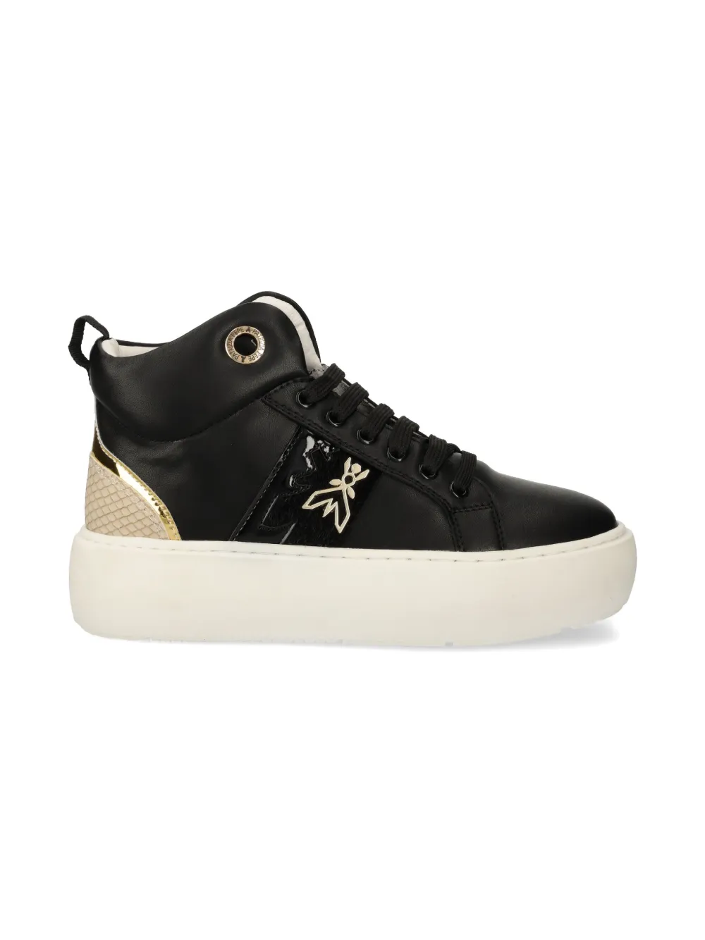 Patrizia Pepe girl leather sneakers - Zwart