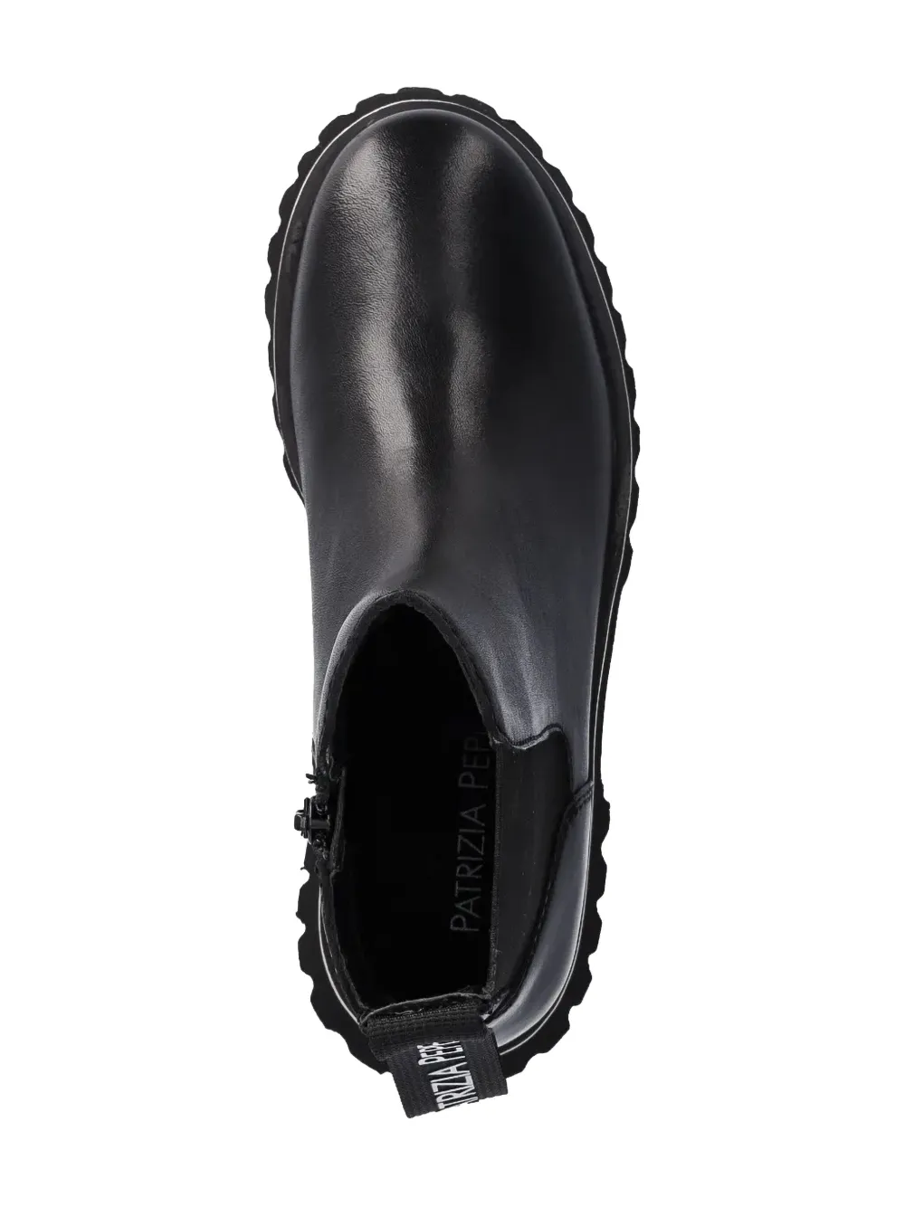 Patrizia Pepe girl leather Chelsea boots Black