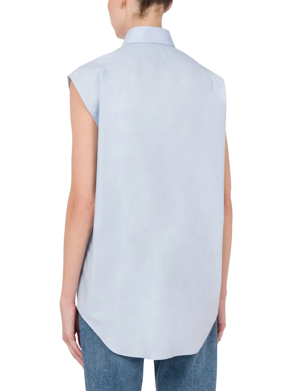 Moschino Sleeveless Shirt In Blue