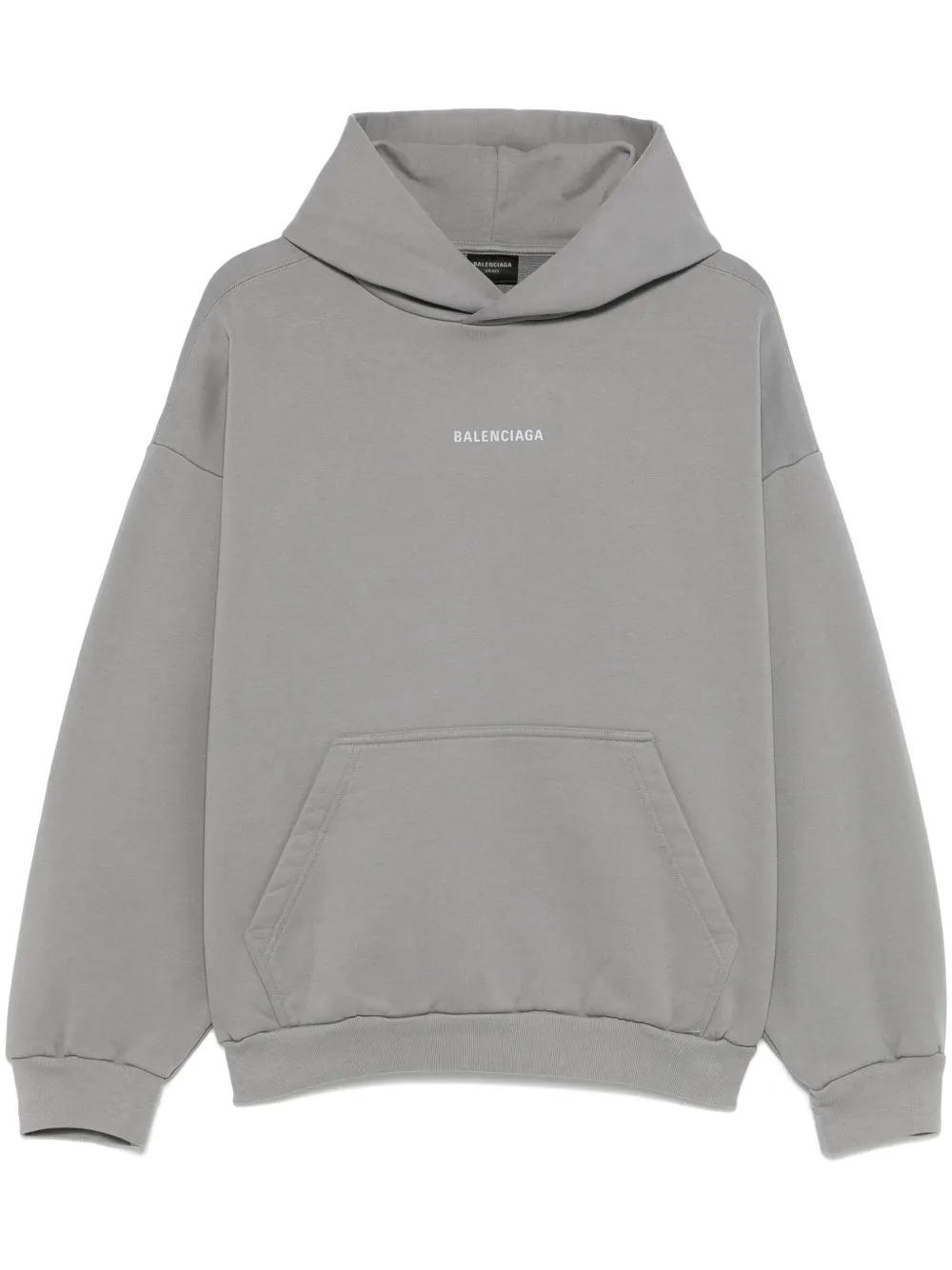 Balenciaga Hoodie met reflecterend logo Grijs