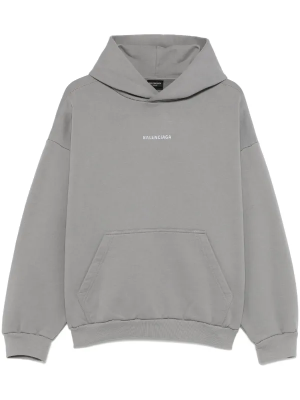 高感度ショップで2023年売れたブランド パーカー ロゴ Balenciaga | JP FARFETCH | グレー トップス