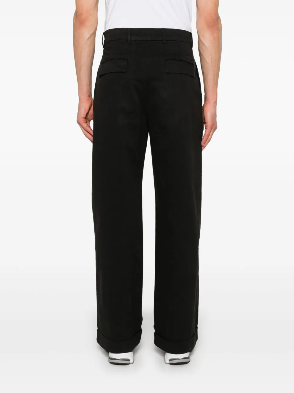 Calvin Klein Broek met wijde pijpen Zwart