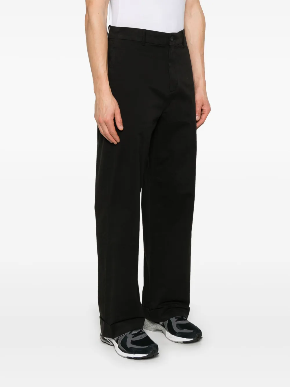 Calvin Klein Broek met wijde pijpen Zwart