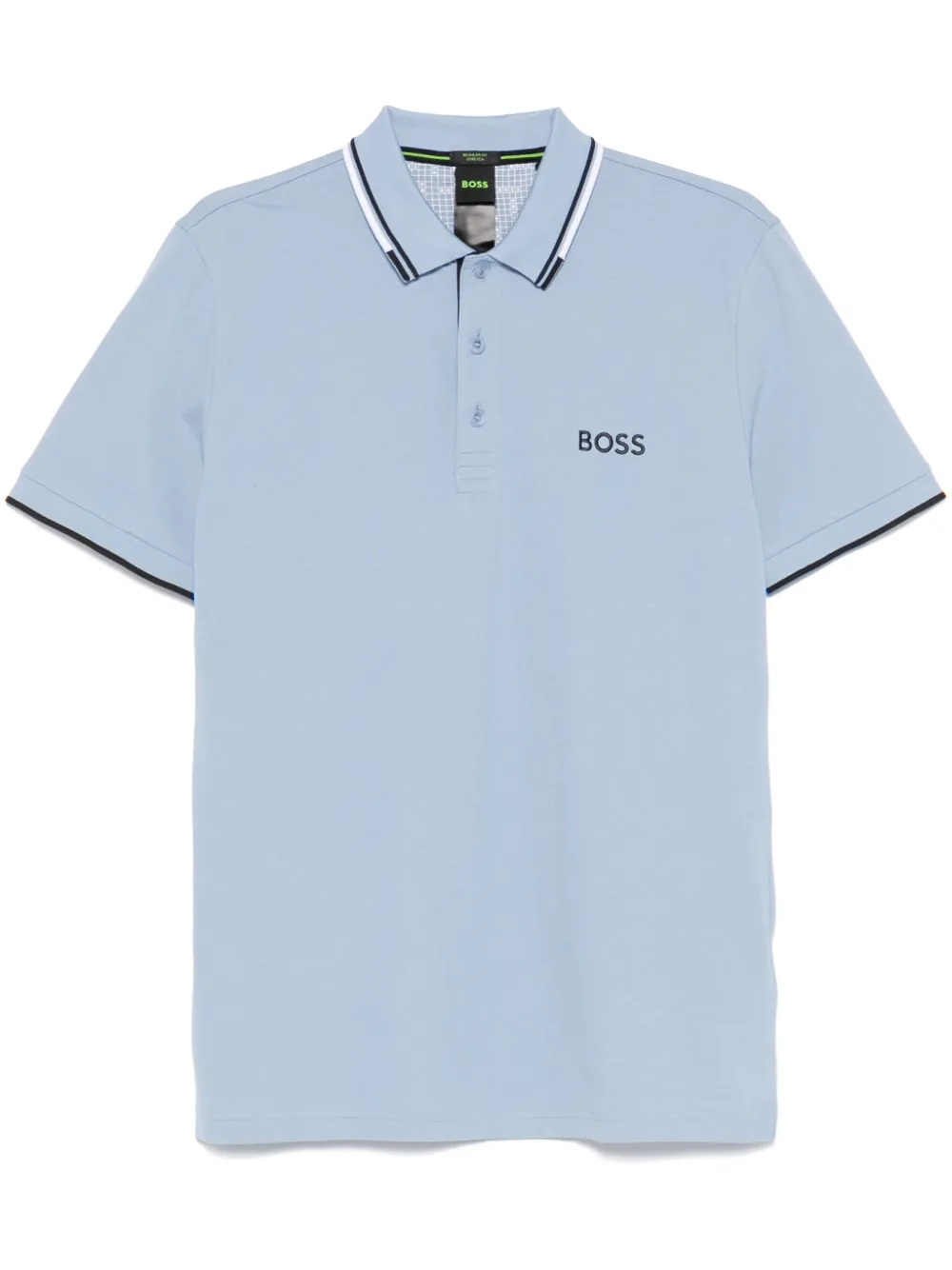 BOSS playera tipo polo con logo en contraste | azul | Image 1