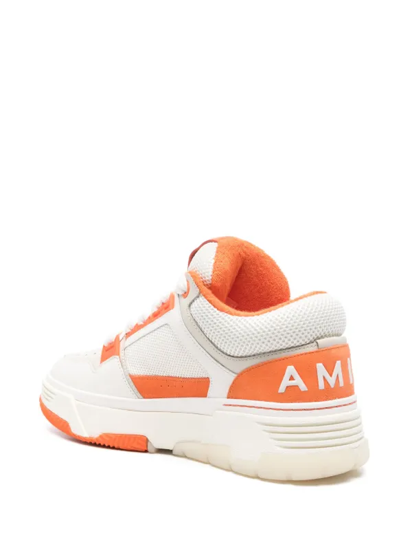 新作 AMIRI スニーカー MA-1 オレンジ 白 ロゴ メンズ AMIRI MA-1 Sneakers | White | FARFETCH