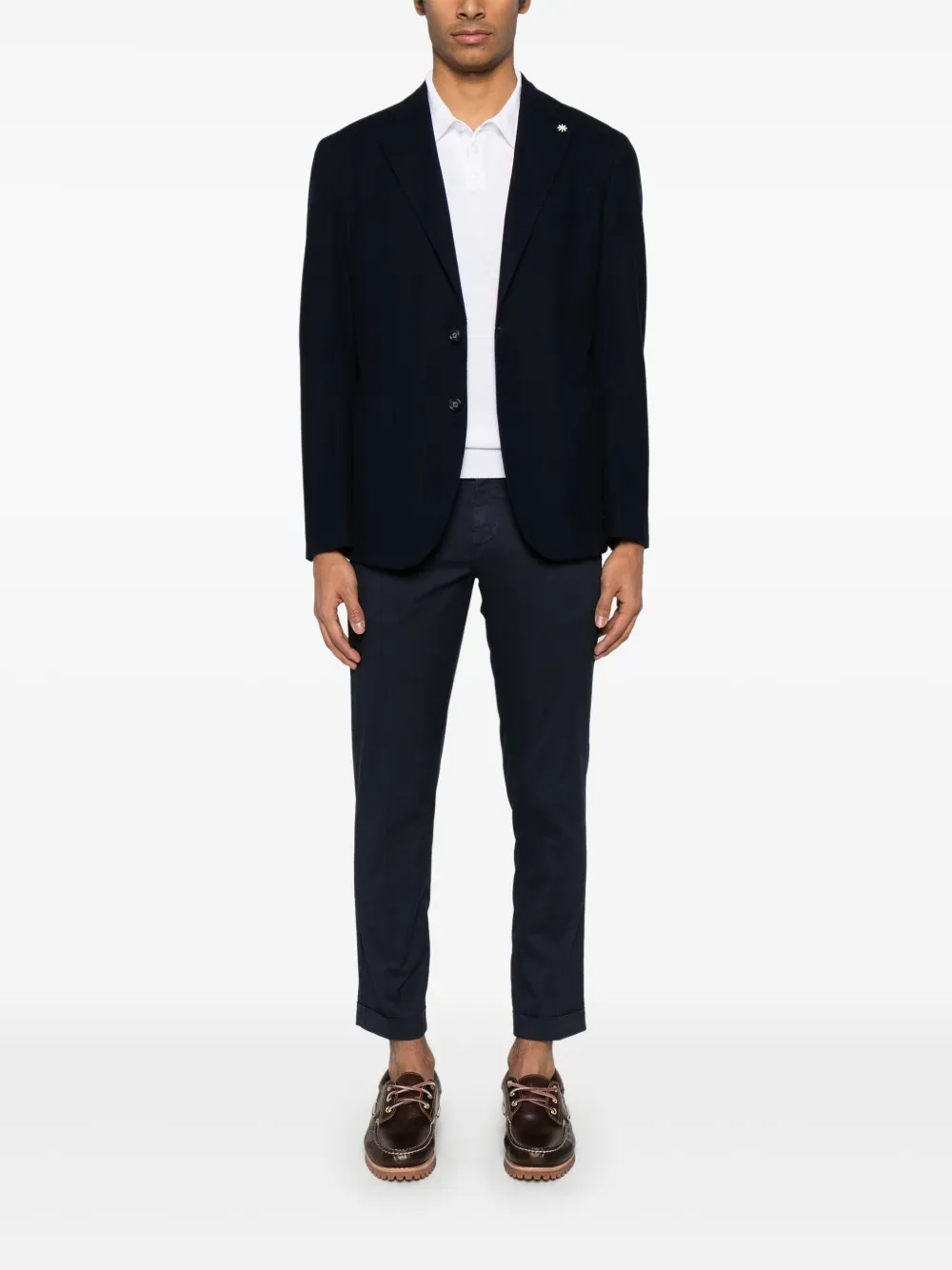 Add Gebreid poloshirt - Wit
