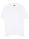 Add knit polo shirt - White