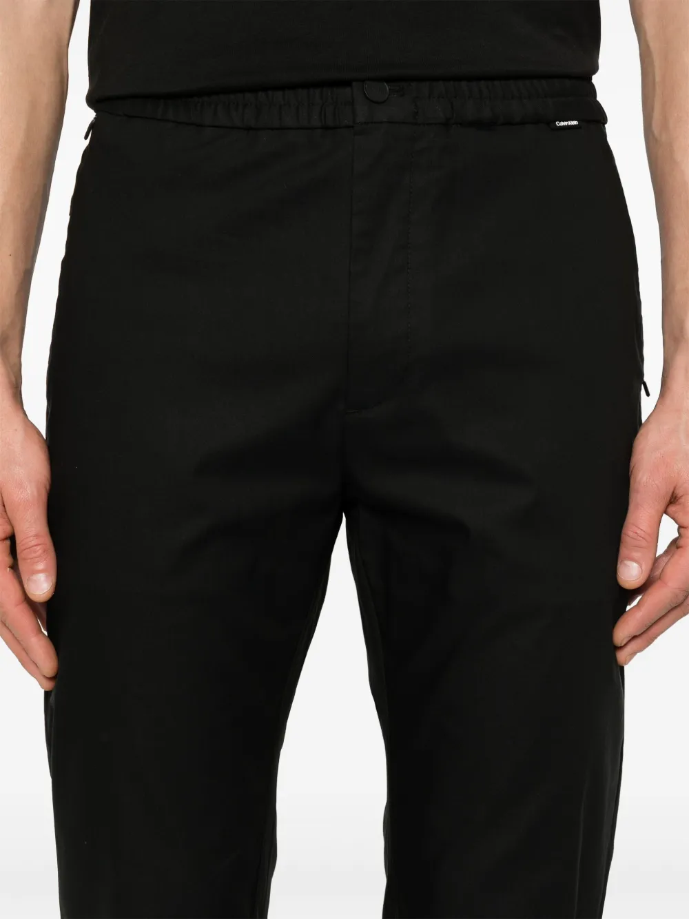 Calvin Klein Trainingsbroek met toelopende pijpen Zwart