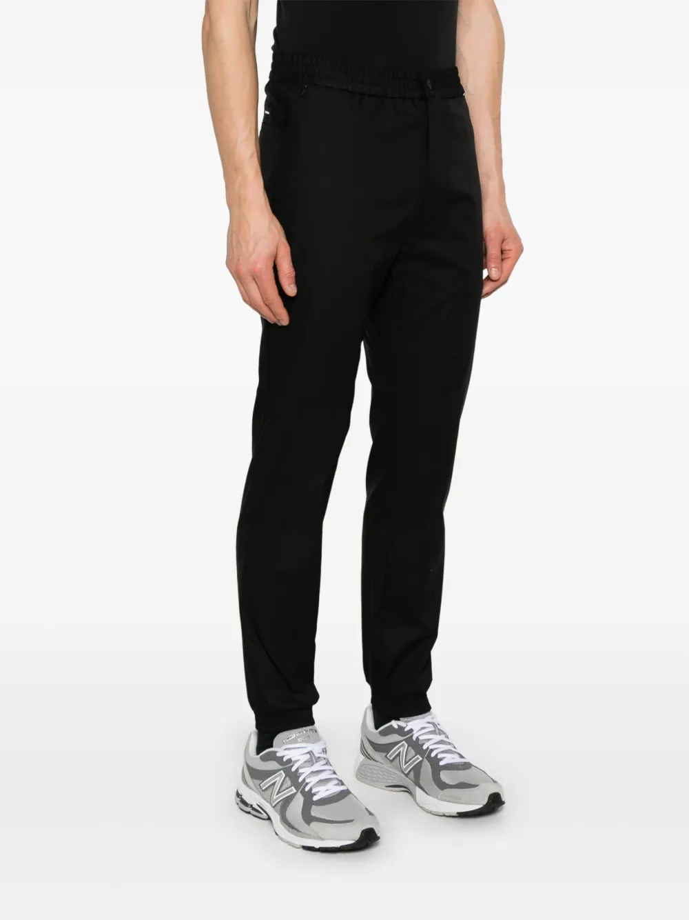 Calvin Klein Trainingsbroek met toelopende pijpen Zwart
