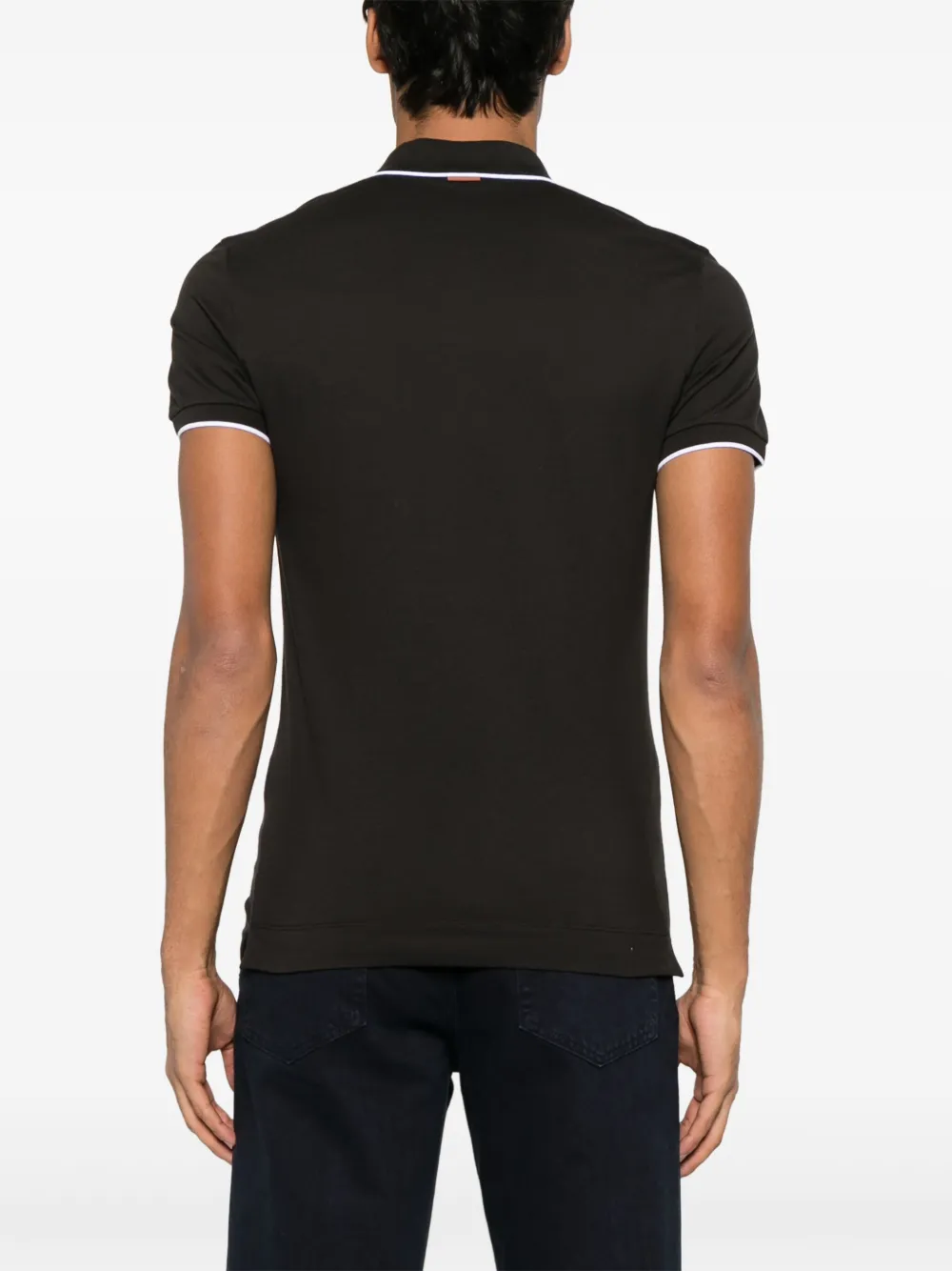 Zegna Katoenen poloshirt Bruin