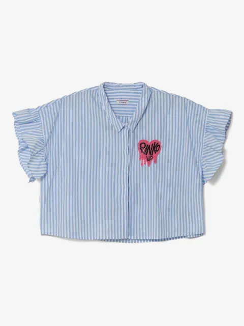Pinko Kids blusa con rayas estampadas