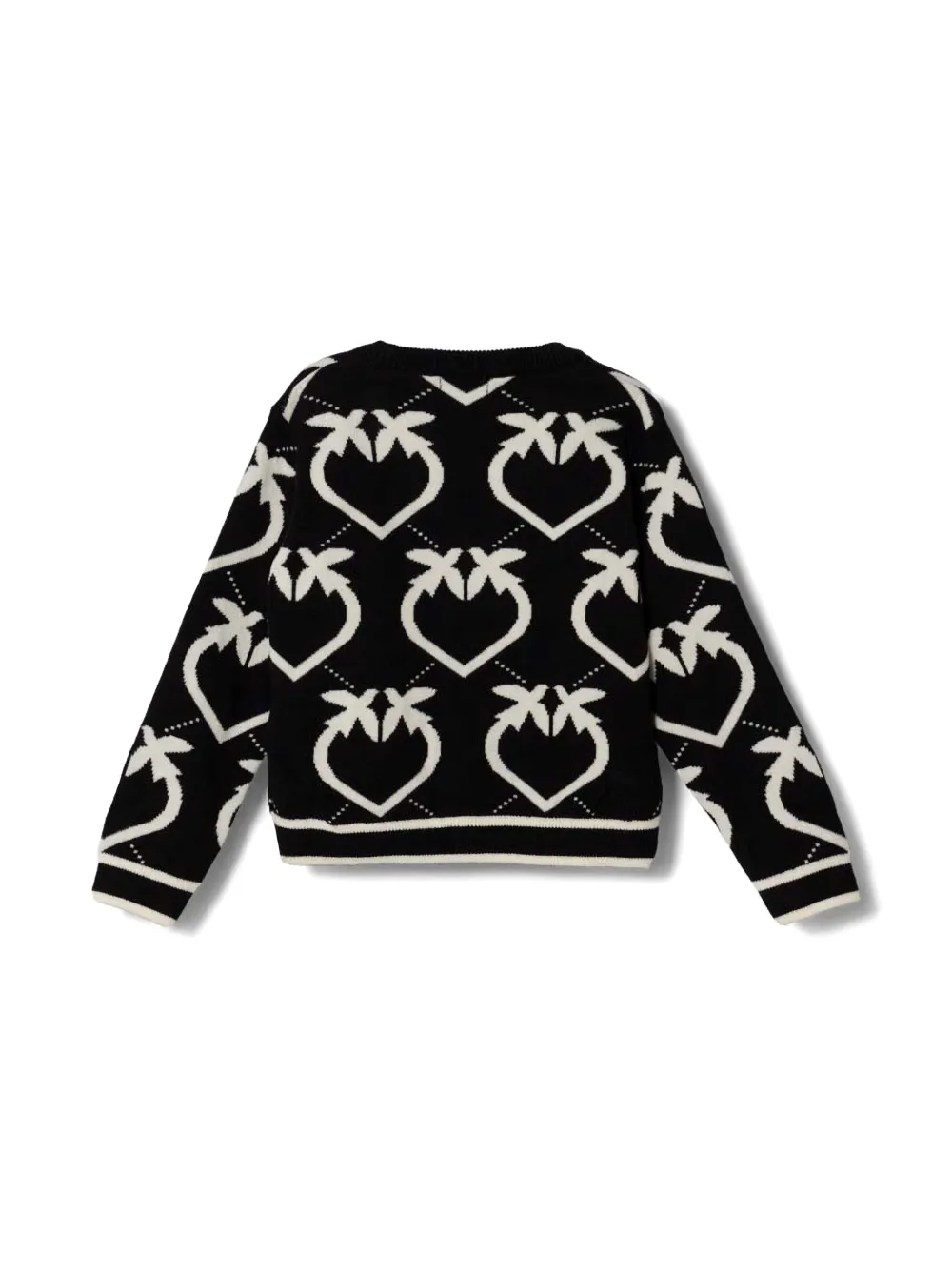 Pinko Kids Love Birds-pattern cardigan - Zwart