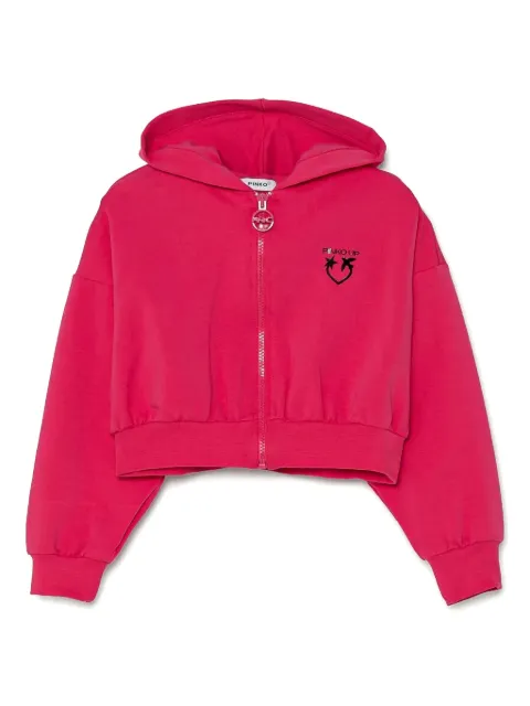 Pinko Kids Love Birds-appliqué hoodie