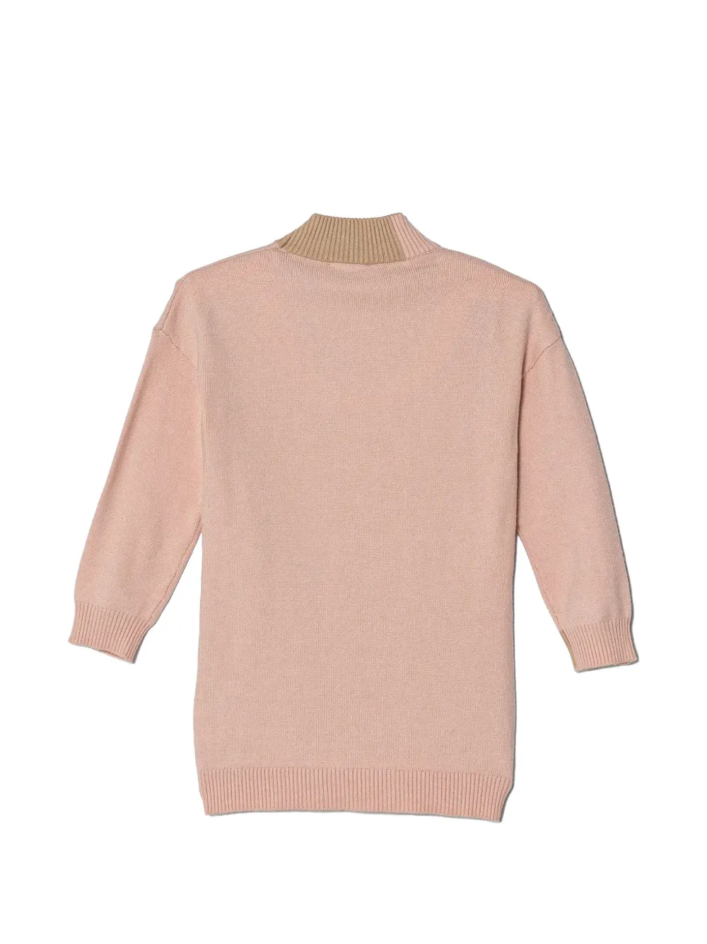 Pinko Kids logo-intarsia knitted mini dress Roze