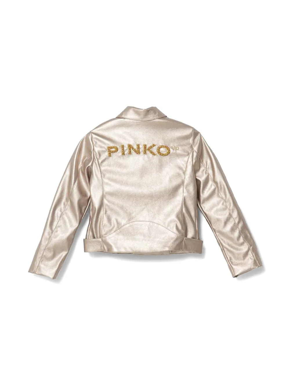 Pinko Kids logo-embroidered jacket - Goud