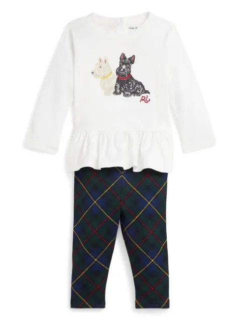 POLO RALPH LAUREN KIDS 도그 프린트 팬츠 세트