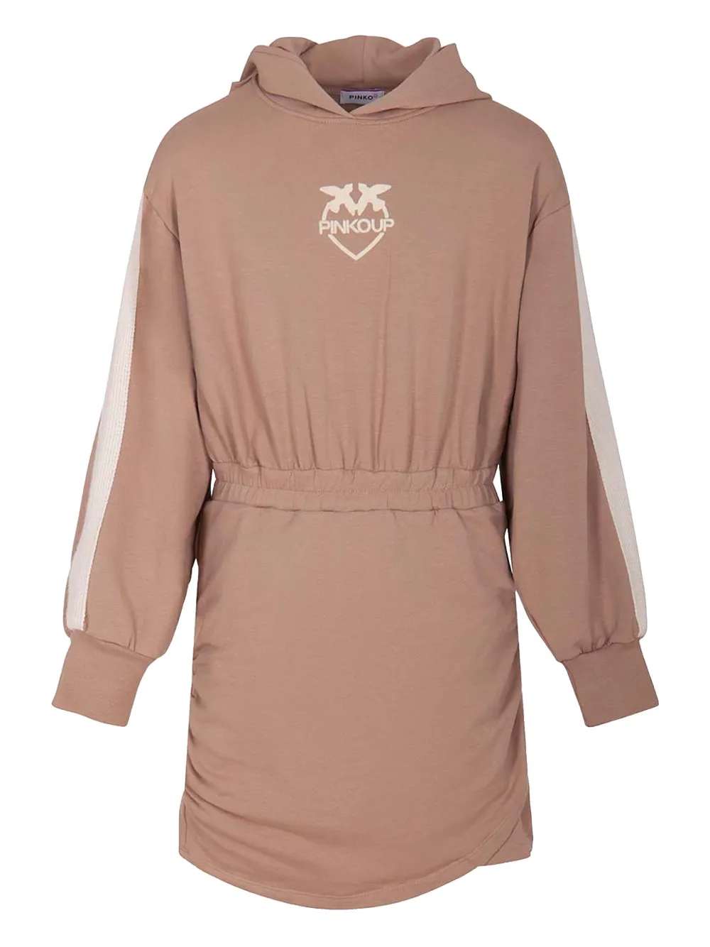 Shop Pinko Logo-print Dress In Neutrals