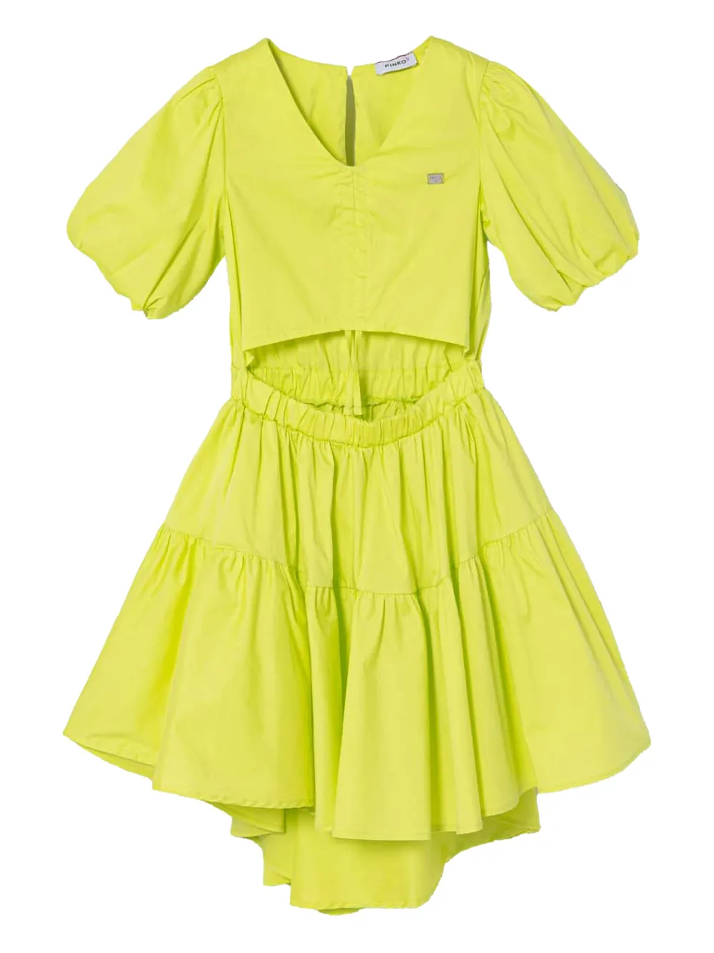 Pinko Kids Jurk met uitgesneden details Groen