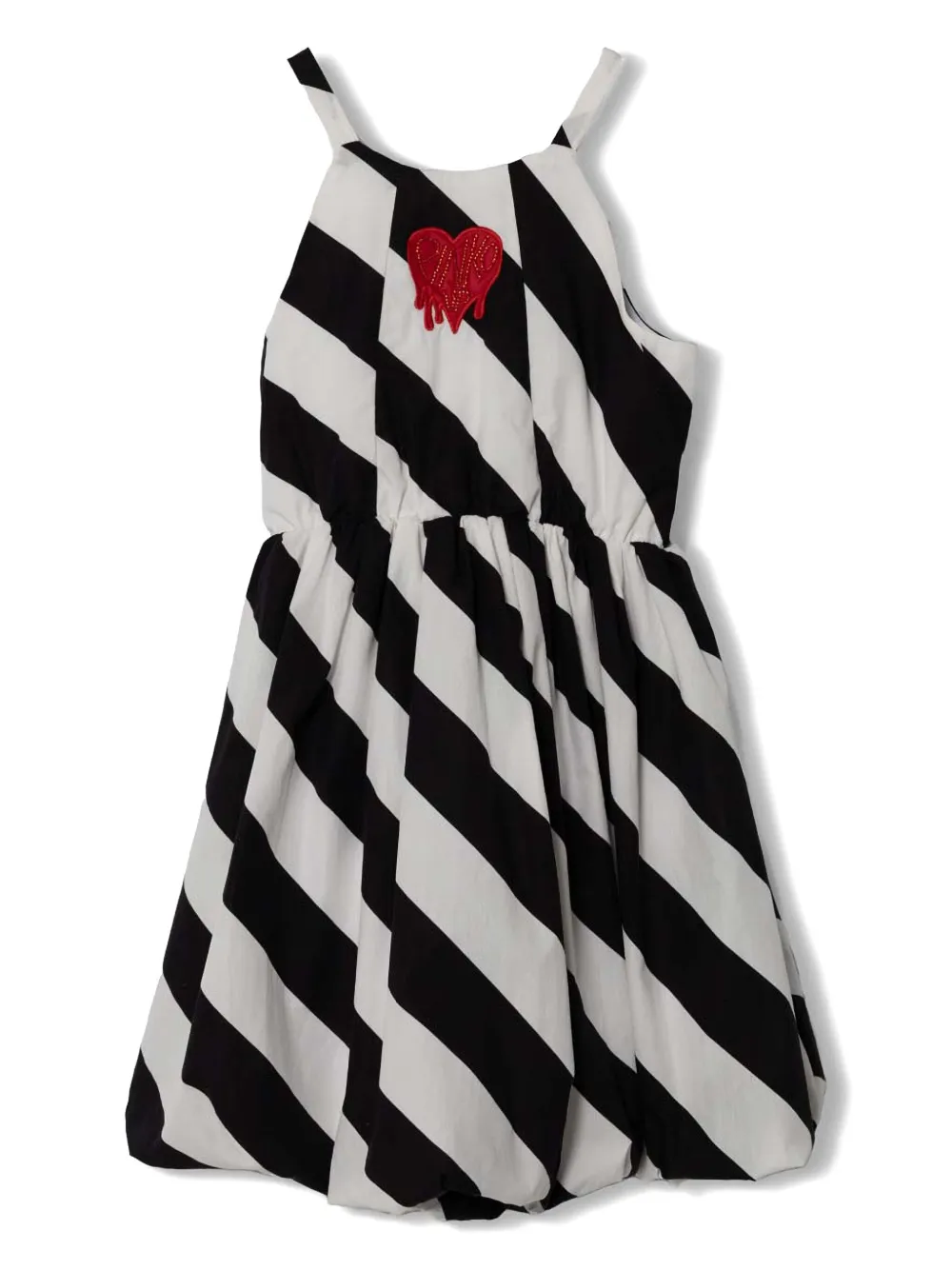 Pinko Kids Gestreepte jurk Zwart