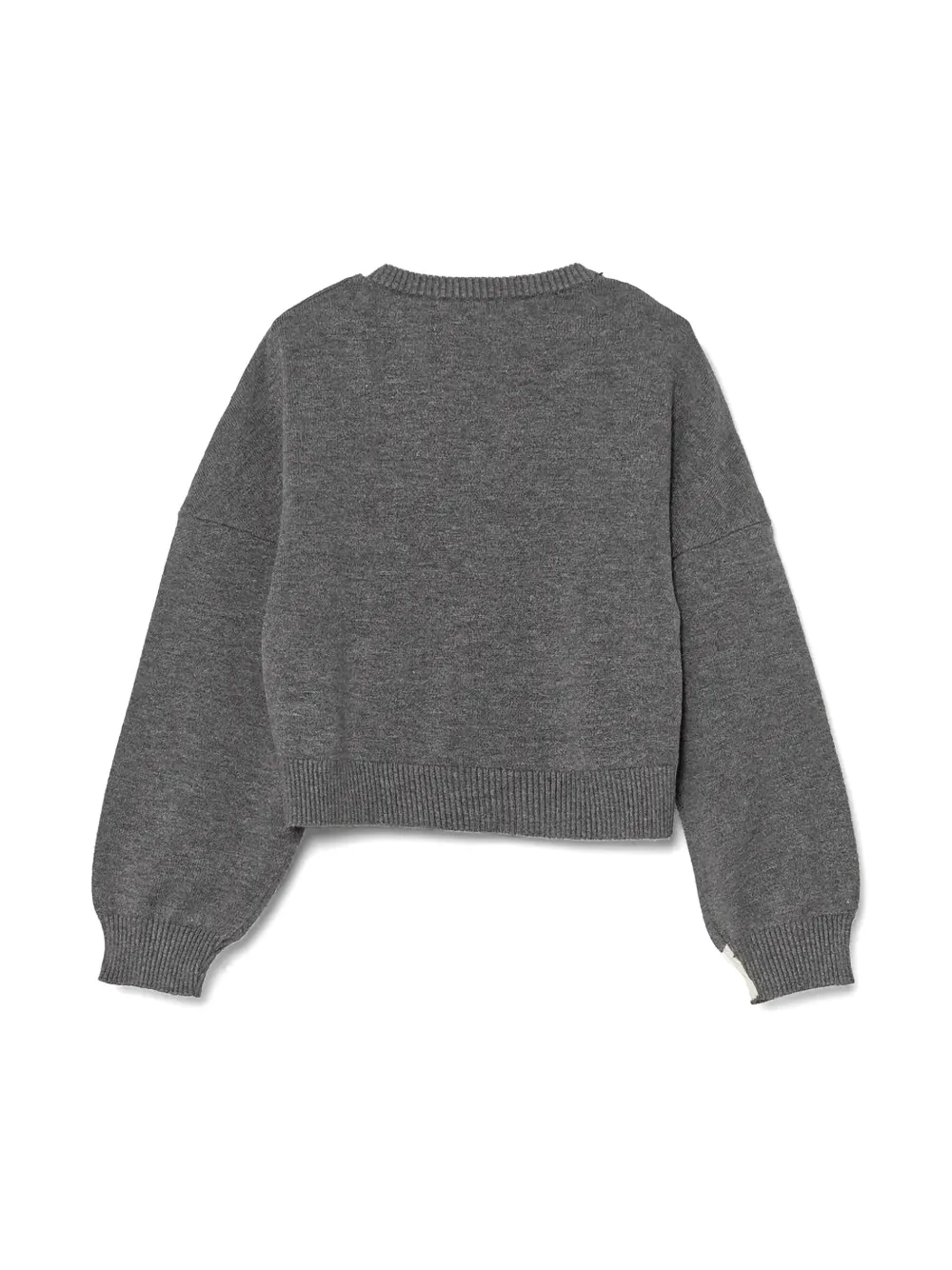 Pinko Kids Intarsia trui met logo Grijs