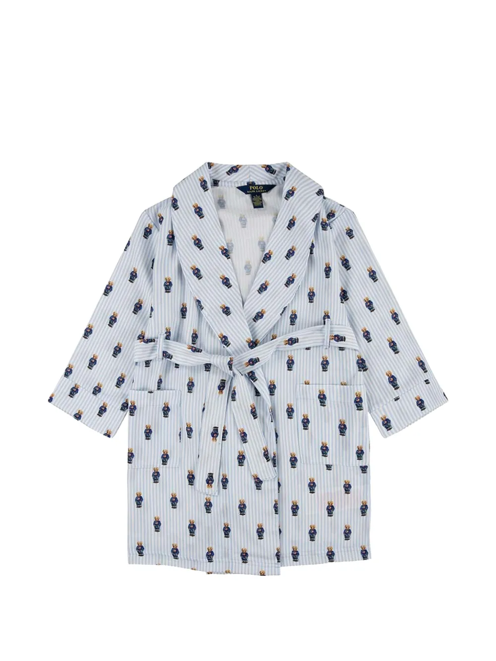 POLO RALPH LAUREN KIDS ベアモチーフ ローブ - ホワイト POLO RALPH LAUREN KIDS ベアモチーフ ローブ - ホワイト