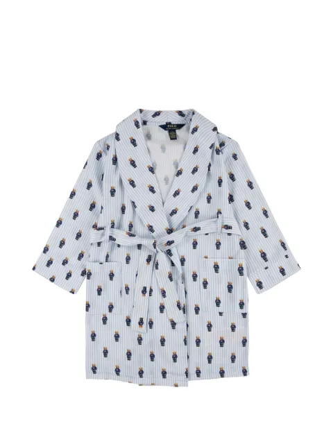 POLO RALPH LAUREN KIDS bear motif robe 