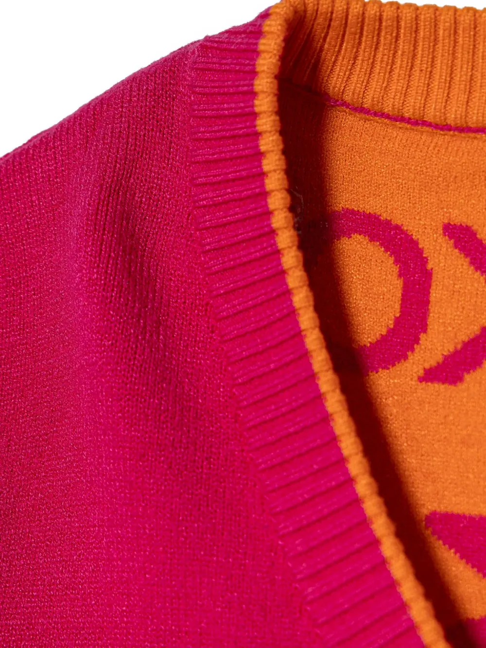 Pinko Kids Vest met intarsia logo Roze