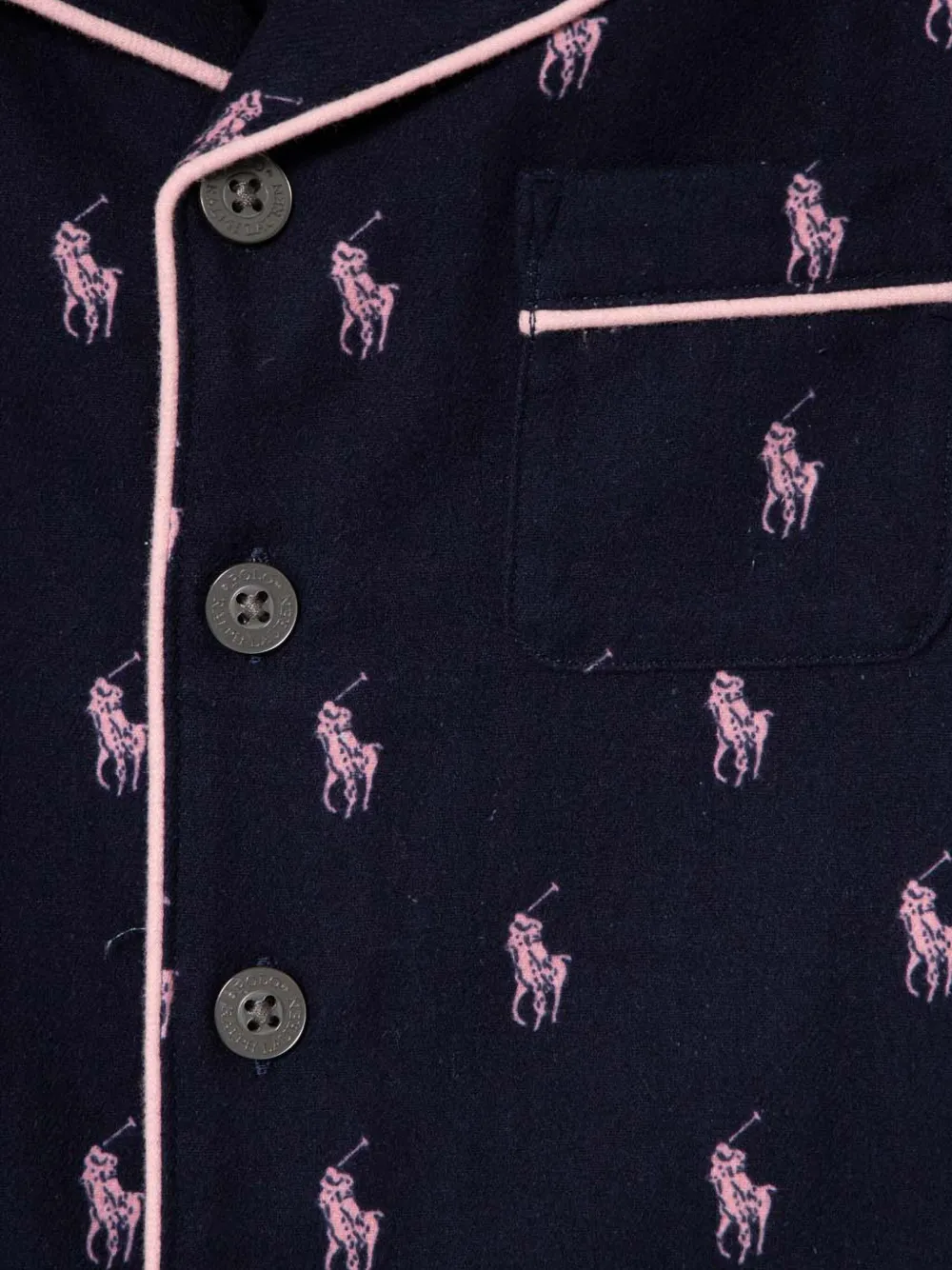 POLO RALPH LAUREN KIDS Pyjama met Polo Pony-print Blauw