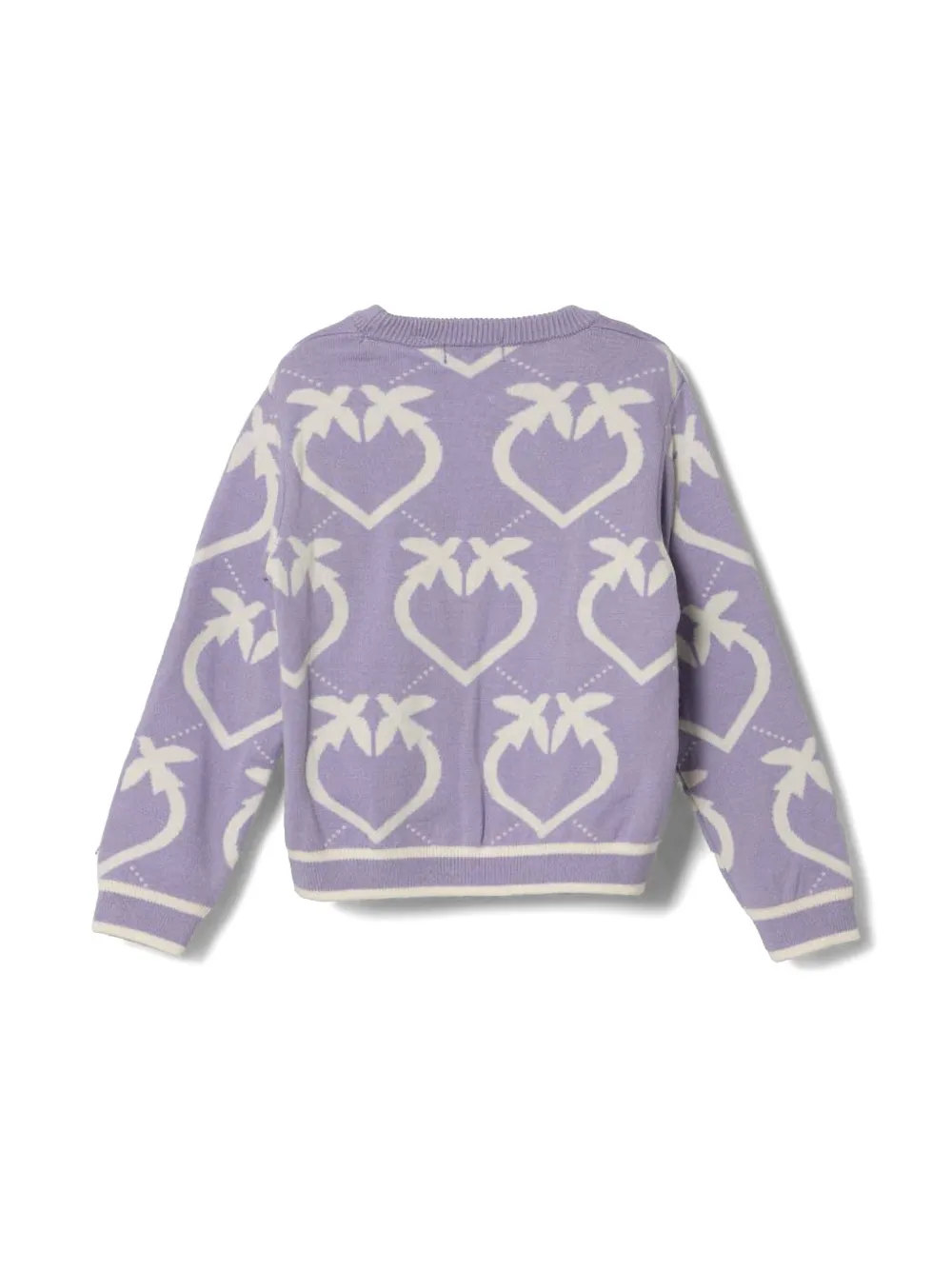 Pinko Kids Love Birds-pattern cardigan - Paars