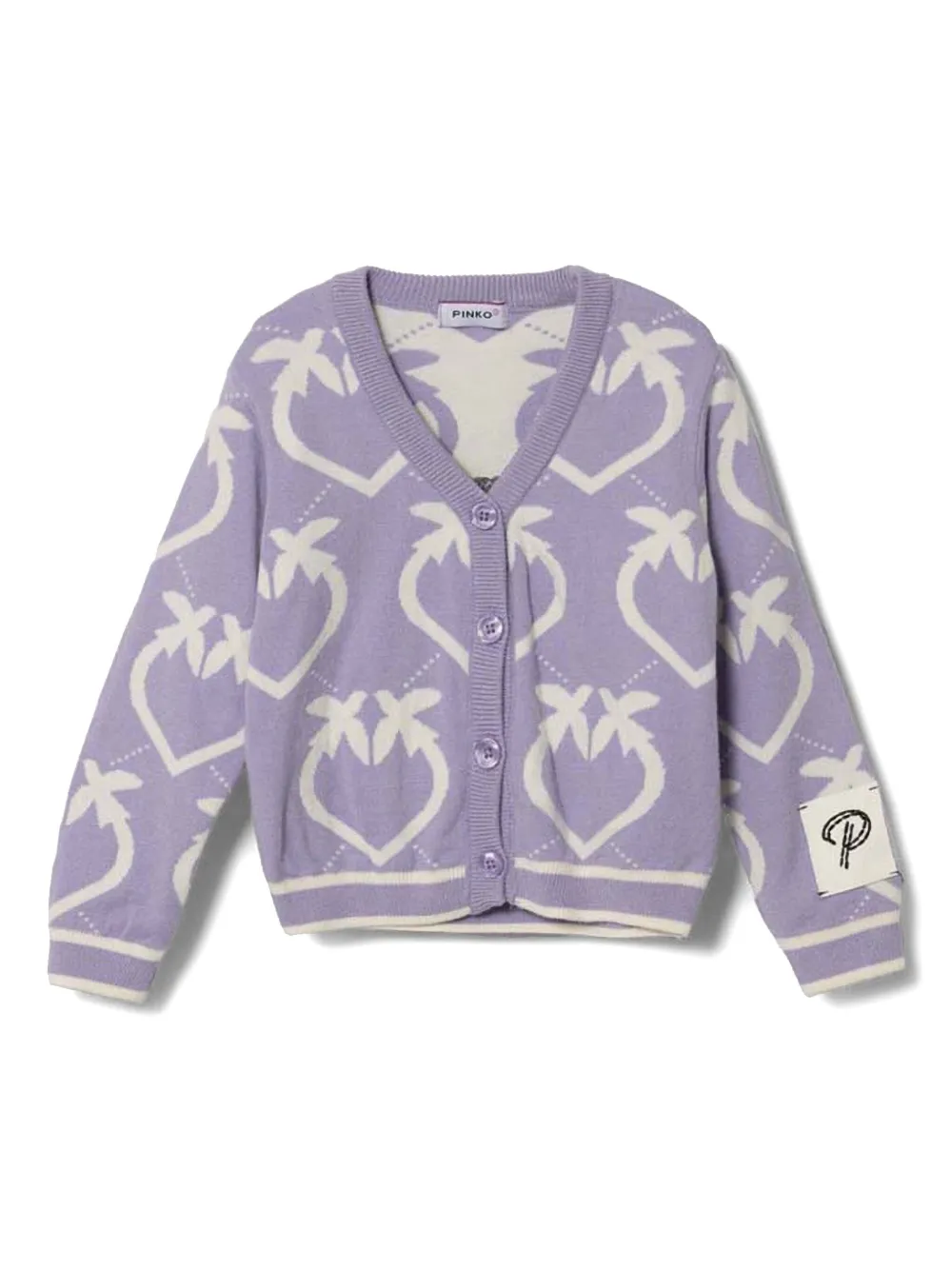 Pinko Kids Vest met Love Birds-patroon Paars