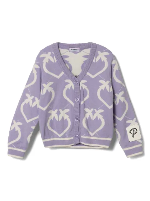 Pinko Kids cardigan à motif Love Birds