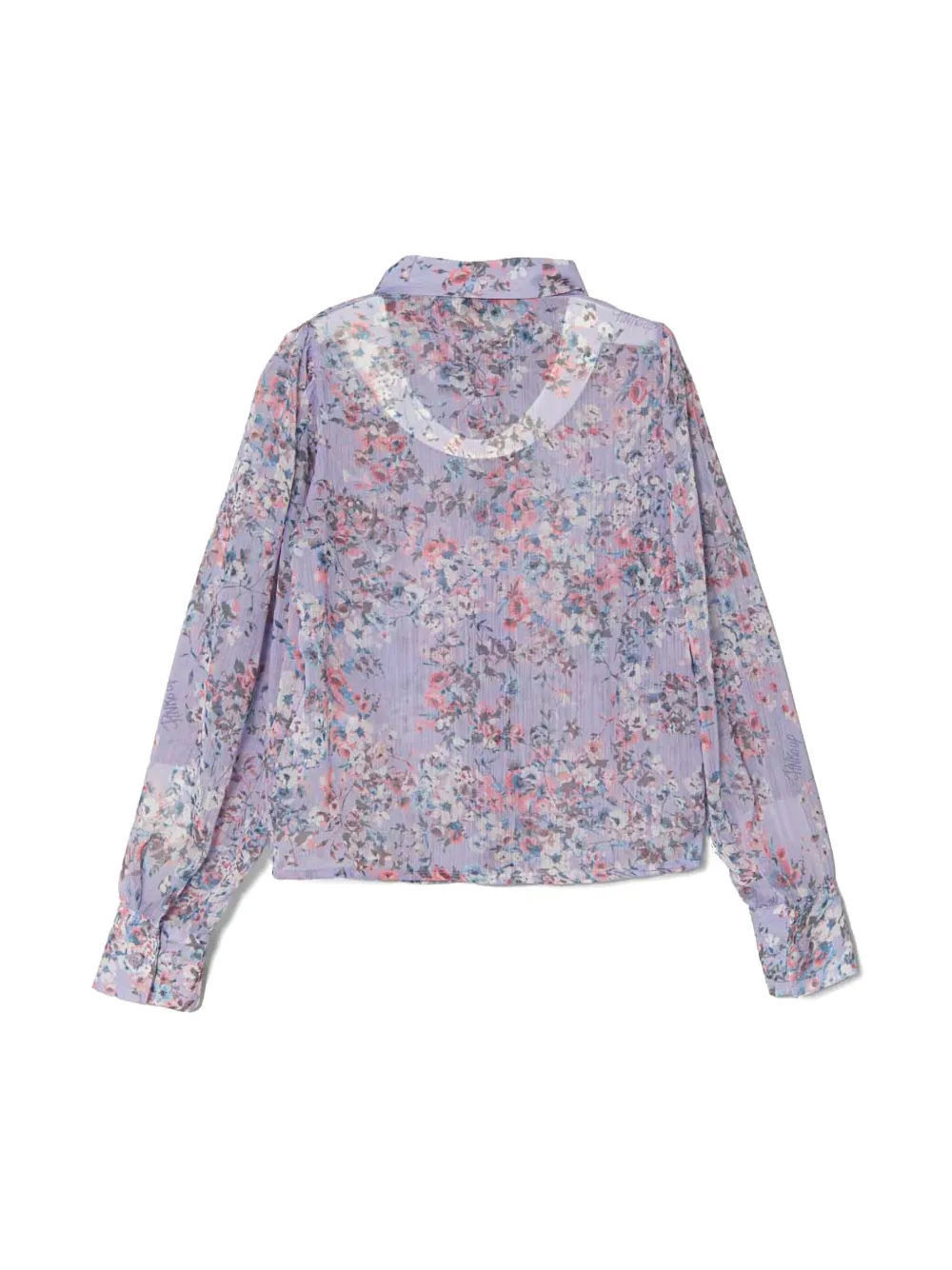 Pinko Kids floral-print shirt - Paars