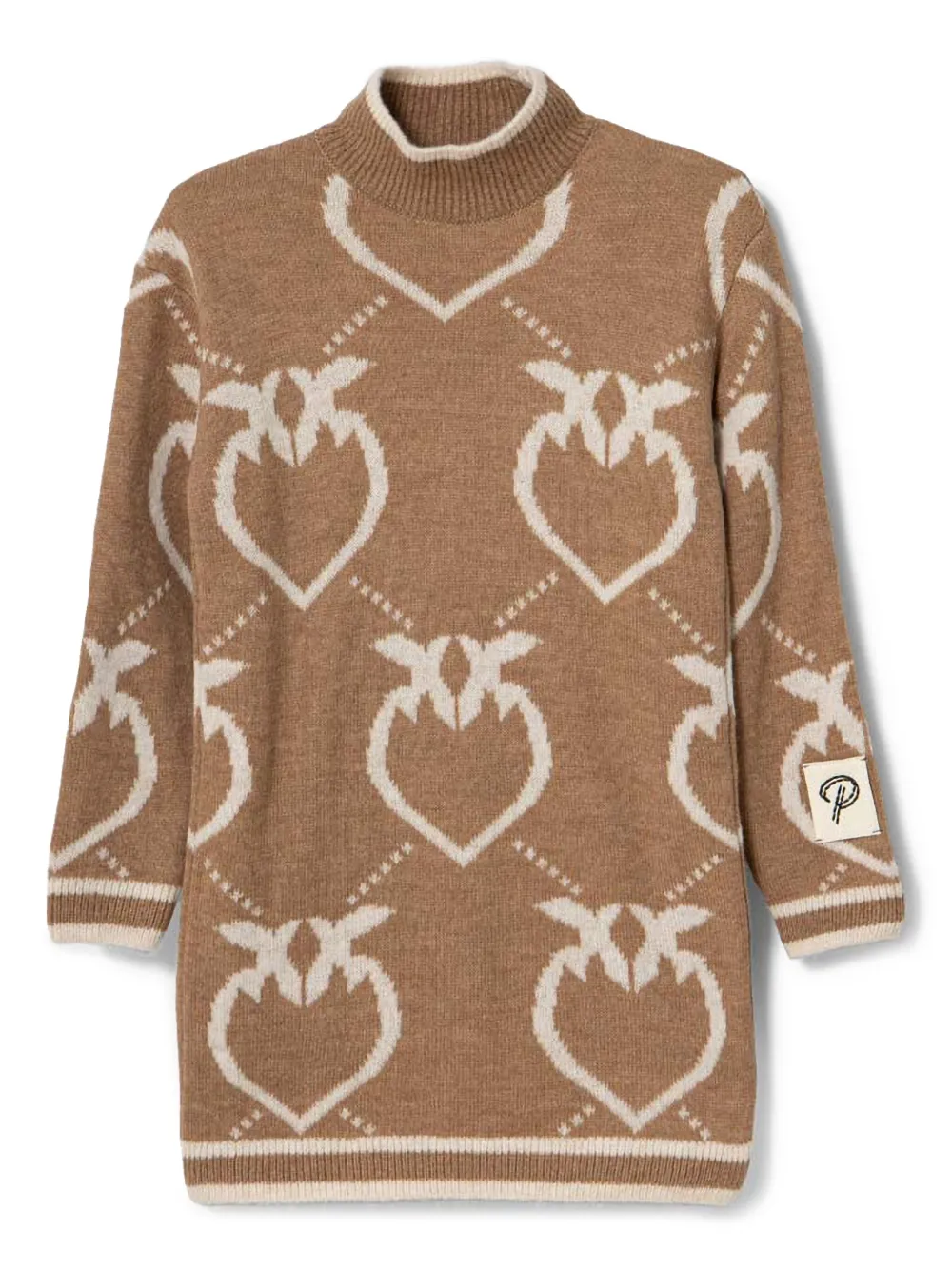 Pinko Kids Jurk met logo Bruin