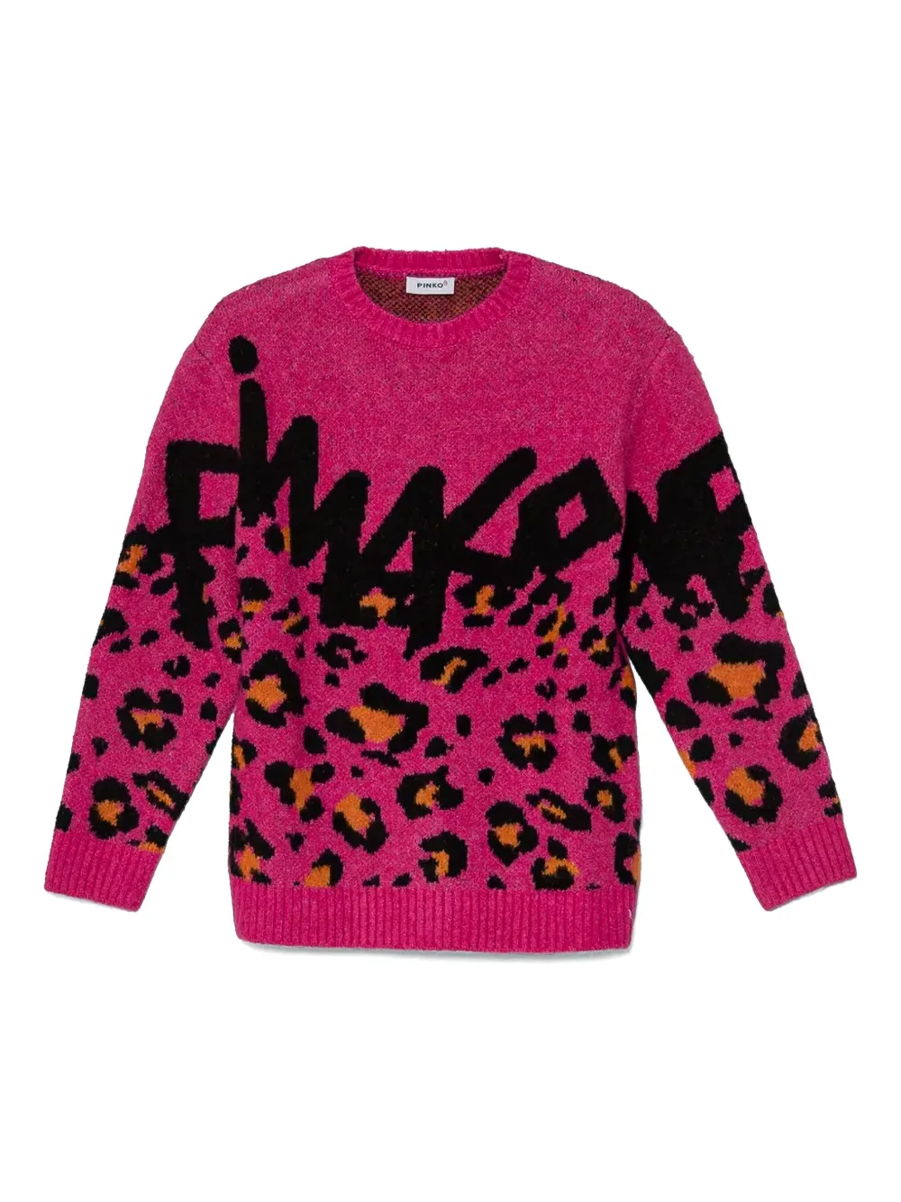 Pinko Kids Trui met luipaardprint Roze