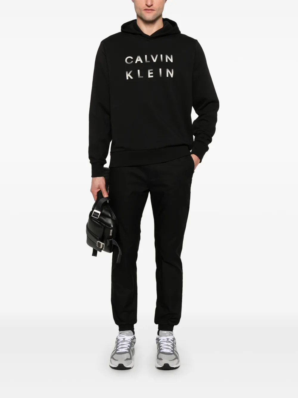 Calvin Klein logo-print hoodies - Zwart