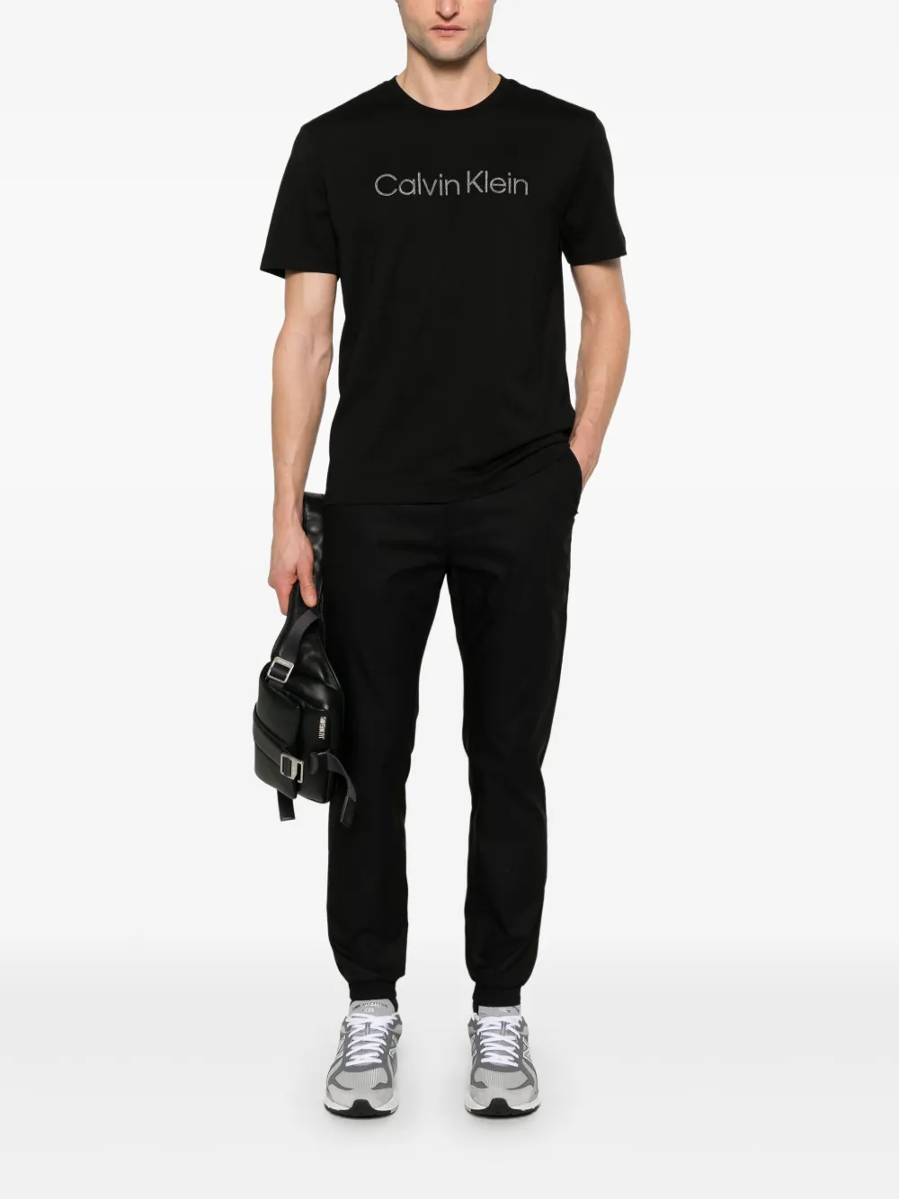 Calvin Klein T-shirt met geborduurd logo - Zwart