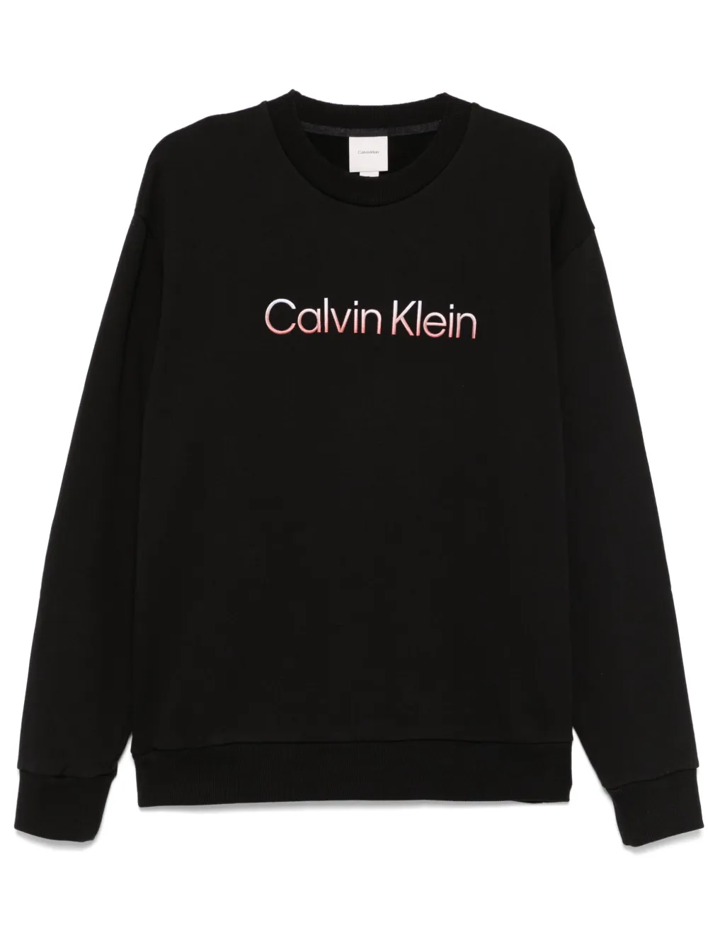 Calvin Klein logo-embroidered sweatshirt | Black | Image 1