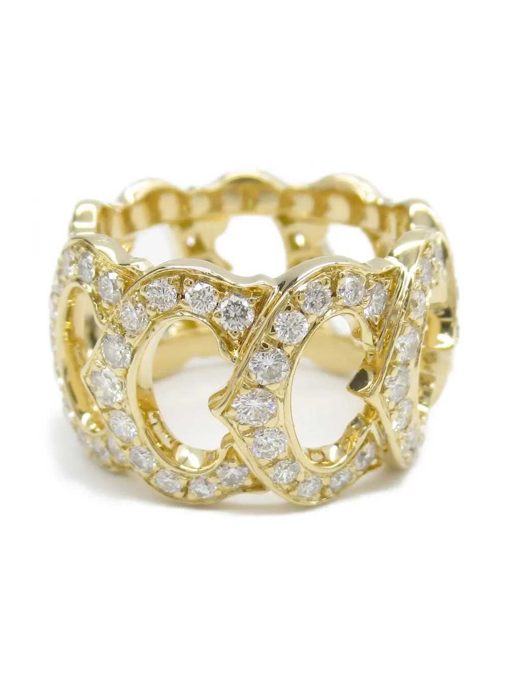 Cartier 2010s C de Cartier ダイヤモンド リング 18Kイエローゴールド - ゴールドトーン Cartier 2010s C de Cartier ダイヤモンド リング 18Kイエローゴールド - ゴールドトーン