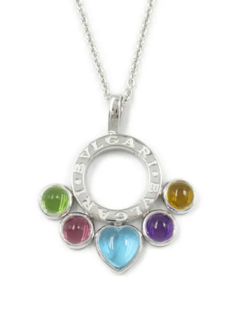 Bvlgari Pre-Owned 2010s 18K white gold Allegra multi-stone necklace