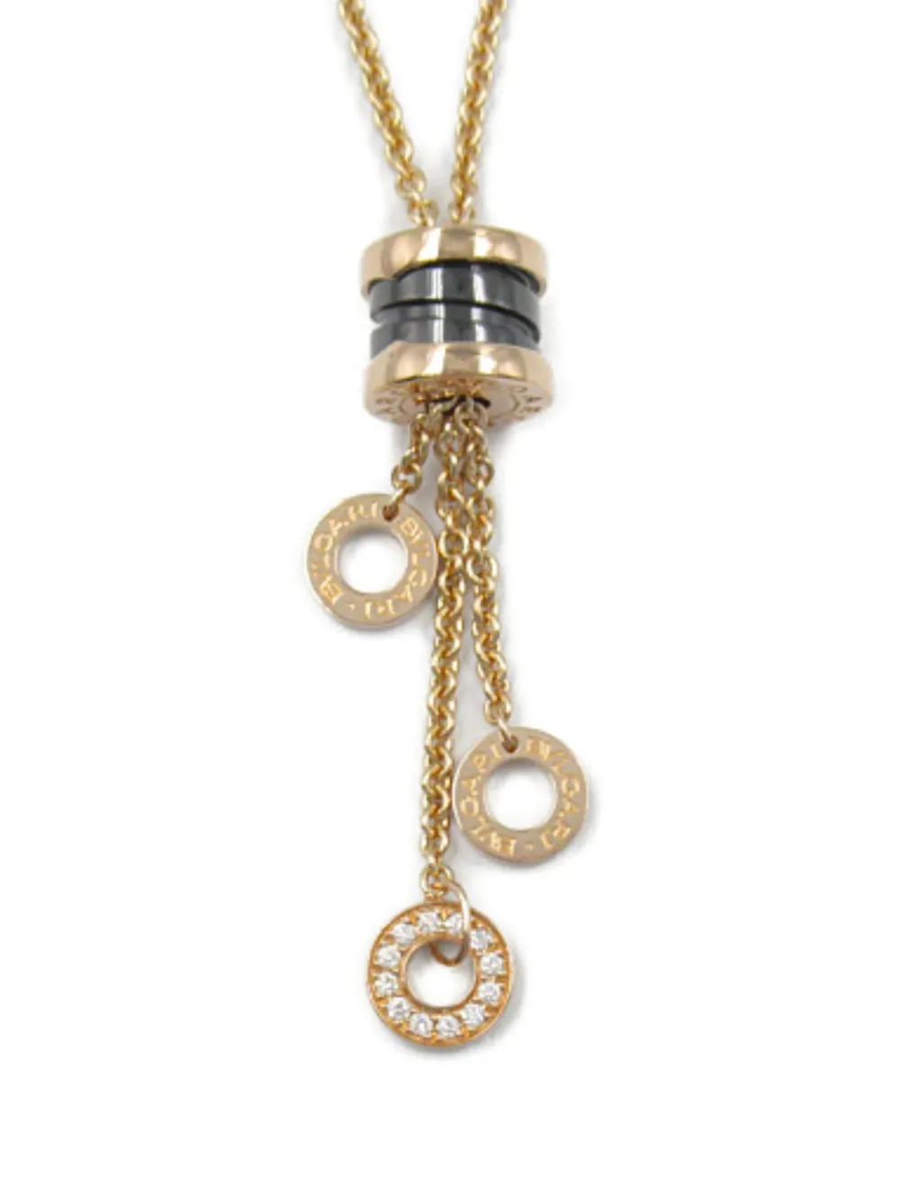 Bvlgari Pre-Owned 2010s B.zero1 ダイヤモンド ネックレス 18Kローズゴールド - ピンク Bvlgari Pre-Owned 2010s B.zero1 ダイヤモンド ネックレス 18Kローズゴールド - ピンク